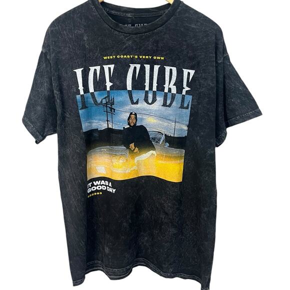 ICE CUBE CAR Black Distressed Crew Neck Short Sleeve Licensed T-Shirt Size M - Picture 1 of 5